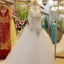 Beautiful Wedding Dresses Ball Gown Rhinestone Beading Sexy Bridal Gown JKW071