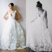 Cheap Wedding Dresses Floor-length Appliques Tulle Bridal Gown JKW072