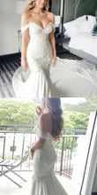 Trumpet/Mermaid Wedding Dresses Sexy Appliques Beading Sweetheart Bridal Gown JKW074