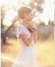 Cheap Wedding Dresses A-line Ivory Floor-length Chiffon Bridal Gown JKW075