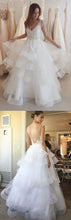 Sexy Wedding Dresses Beautiful Ivory Straps Floor-length Bridal Gown JKW082