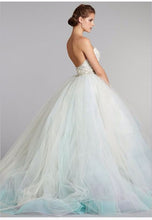 Luxury Wedding Dresses Colorful Ball Gown Appliques Tulle Bridal Gown JKW083