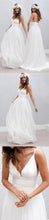 Cheap Wedding Dresses Ivory Spaghetti Straps Floor-length Bridal Gown JKW113