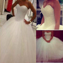 Luxury Wedding Dresses Sweetheart Ball Gown Floor-length Sequins Bridal Gown JKW115