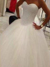 Luxury Wedding Dresses Sweetheart Ball Gown Floor-length Sequins Bridal Gown JKW115