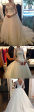 Chic Wedding Dresses Ball Gown Long Sleeve Sweep/Brush Train Bridal Gown JKW117