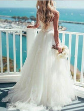 Beautiful Wedding Dresses Ivory Spaghetti Straps Short Train Tulle Sexy Bridal Gown JKW124