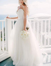 Beautiful Wedding Dresses Ivory Spaghetti Straps Short Train Tulle Sexy Bridal Gown JKW124|Annapromdress