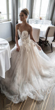 Beautiful Wedding Dresses A-line Scoop Hand-Made Flower Beading Sexy Bridal Gown JKW128|Annapromdres