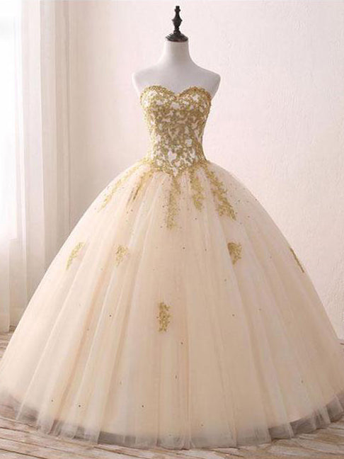 Chic Wedding Dresses Sweetheart Ball Gown Floor-length Long Bridal Gown JKW133