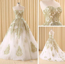 Ball Gown Wedding Dresses Sweetheart Sweep Brush Train Beautiful Bridal Gown JKW140