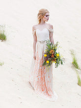 Beautiful Wedding Dresses A-line Off-the-shoulder Lace Chiffon Short Bridal Gown JKW159