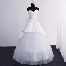 Ball Gown Wedding Dresses Sweetheart Floor-length Ivory Tulle Simple Bridal Gown JKW174