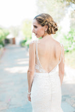 Mermaid Open Back Wedding Dresses Spaghetti Straps Sweep Train Lace Sexy Bridal Gown JKW180|Annapromdress