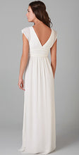 Cheap Wedding Dresses Aline Floor-length V-neck Chic Simple Bridal Gown JKW181|Annapromdress