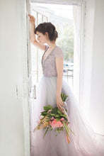 Beautiful Wedding Dresses V-neck Sweep Train Lace Beading Sexy Bridal Gown JKW182|Annapromdress