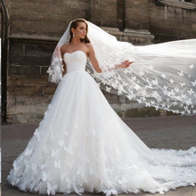 Lace Appliques Tulle Cathedral Wedding Veil  GJS2023