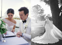 Mermaid Wedding Dresses Romantic Off-the-shoulder Sweep Train Lace Bridal Gown JKW208|Annapromdress