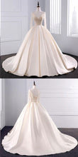 Ball Gown Wedding Dresses Long Train Beading V-neck Sexy Big Colored Bridal Gown JKW220|Annapromdress