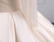 Sparkly Wedding Dresses Sweep Train Beading Sexy Big Ball Gown Bridal Gown JKW221|Annapromdress