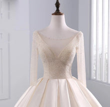Sparkly Wedding Dresses Sweep Train Beading Sexy Big Ball Gown Bridal Gown JKW221|Annapromdress