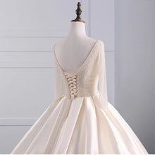 Sparkly Wedding Dresses Sweep Train Beading Sexy Big Ball Gown Bridal Gown JKW221|Annapromdress