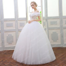 Romantic Wedding Dresses Off-the-shoulder Ball Gown Tulle Simple Bridal Gown JKW231|Annapromdress
