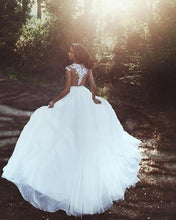 Cheap Wedding Dresses Floor-length A-line Appliques Simple Chiffon Bridal Gown JKW235|Annapromdress