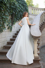 Cheap Wedding Dresses Scoop Romantic A-line Long Train Simple Satin Bridal Gown JKW249|Annapromdress