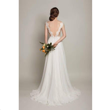 Simple Cheap Wedding Dresses Scoop Short Train Romantic Chiffon Open Back Bridal Gown JKW257|Annapromdress