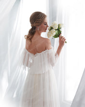 Half Sleeve Wedding Dresses A-line Short Train Elegant Simple Romatic Lace Bridal Gown JKW259|Annapromdress