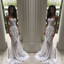 Beautiful Wedding Dresses Sweetheart Short Train Lace Beading Sparkly Bridal Gown JKW274|Annapromdress