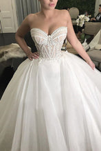 Simple Wedding Dresses Romantic Appliques Sweetheart Long Train Ball Gown Bridal Gown JKW299|Annapromdress
