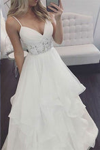 Beach Wedding Dresses Romantic Spaghetti Straps Simple Lace A-line Bridal Gown JKW311|Annapromdress