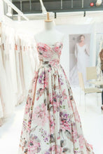 Floral Print Wedding Dresses Aline Sweetheart Satin Beautiful Unique Bridal Gown JKW327|Annapromdress