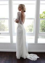 Open Back Wedding Dresses Beautiful Lace Backless Long Sleeve Bridal Gown JKW338|Annapromdress