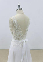 Open Back Wedding Dresses Sweep Train Beautiful Appliques Backless Long Bridal Gown JKW340|Annapromdress