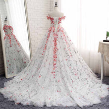 Ball Gown Wedding Dresses Off-the-shoulder Lace Romantic Beautiful Bridal Gown JKW341|Annapromdress