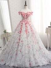 Ball Gown Wedding Dresses Off-the-shoulder Lace Romantic Beautiful Bridal Gown JKW341|Annapromdress