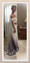Ombre Wedding Dresses Aline Spaghetti Straps Hand-Made Flower Beach Bridal Gown JKW344|Annapromdress
