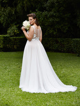 Simple Wedding Dresses Aline Scoop Appliques Beautiful Long Plus Size Bridal Gown JKW354|Annapromdress