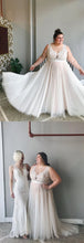 Simple Wedding Dresses Aline Scoop Appliques Beautiful Long Plus Size Bridal Gown JKW354|Annapromdress