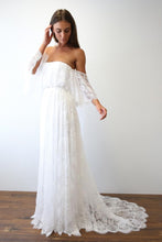 Beach Wedding Dresses A Line Half Sleeve Lace Sexy Simple Bridal Gown JKW365|Annapromdress
