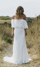 Beach Wedding Dresses A Line Half Sleeve Lace Sexy Simple Bridal Gown JKW365|Annapromdress