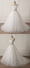 Beautiful Wedding Dresses with Sashes Ball Gown Sweetheart Brush Train Organza Bridal Gown JKW381|Annapromdress