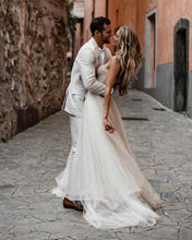 Sweetheart Modest Tulle A-Line Rustic Wedding Dress,JKZ6112|Annapromdress