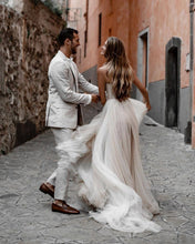 Sweetheart Modest Tulle A-Line Rustic Wedding Dress,JKZ6112|Annapromdress