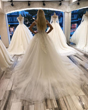 Ball Gown Off-the-Shoulder Lace Appliques Princess Wedding Dress,JKZ6116|Annapromdress