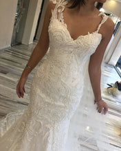 Exuqisite Lace Appliqued Beaded Mermaid Wedding Dress with Sweep Train,JKZ6118|Annapromdress