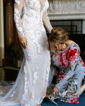 Chic Embroidery Appliques Long Sleeve Romantic Mermaid Wedding Dress,JKZ6131|Annapromdress